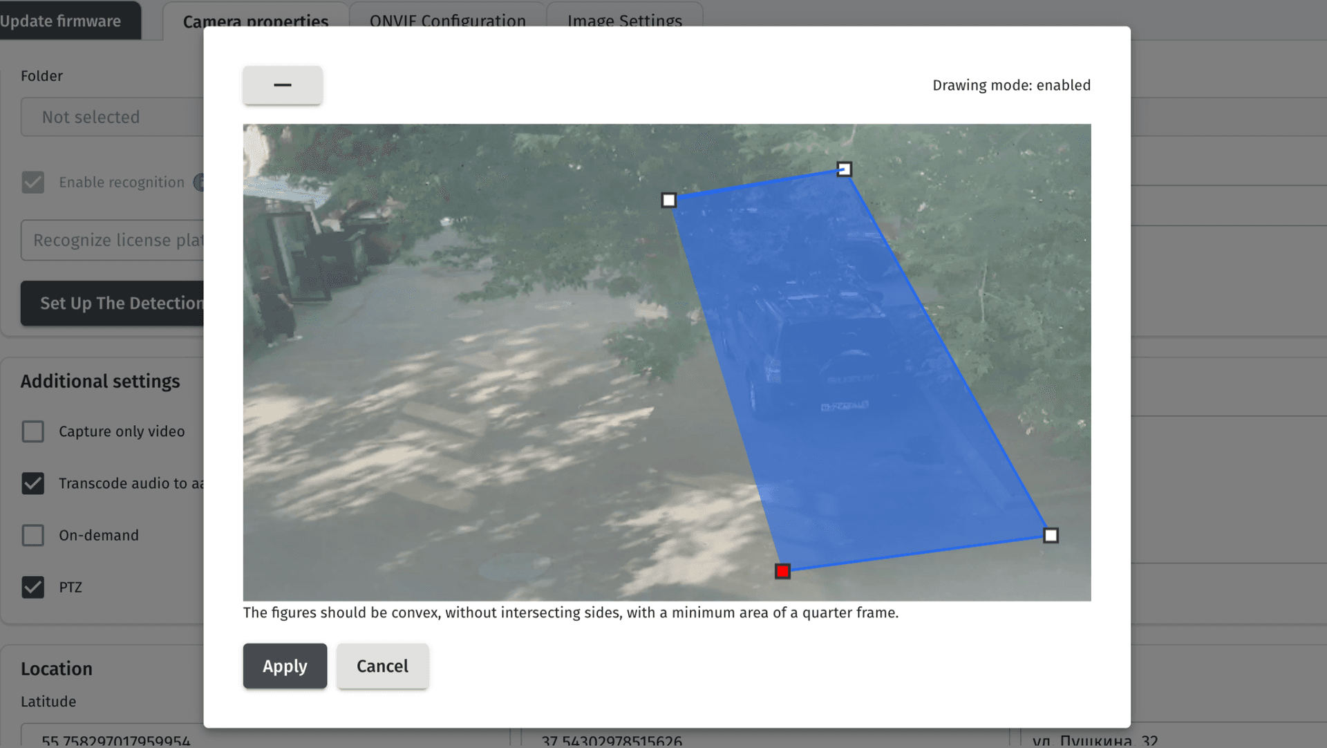 Detection zone