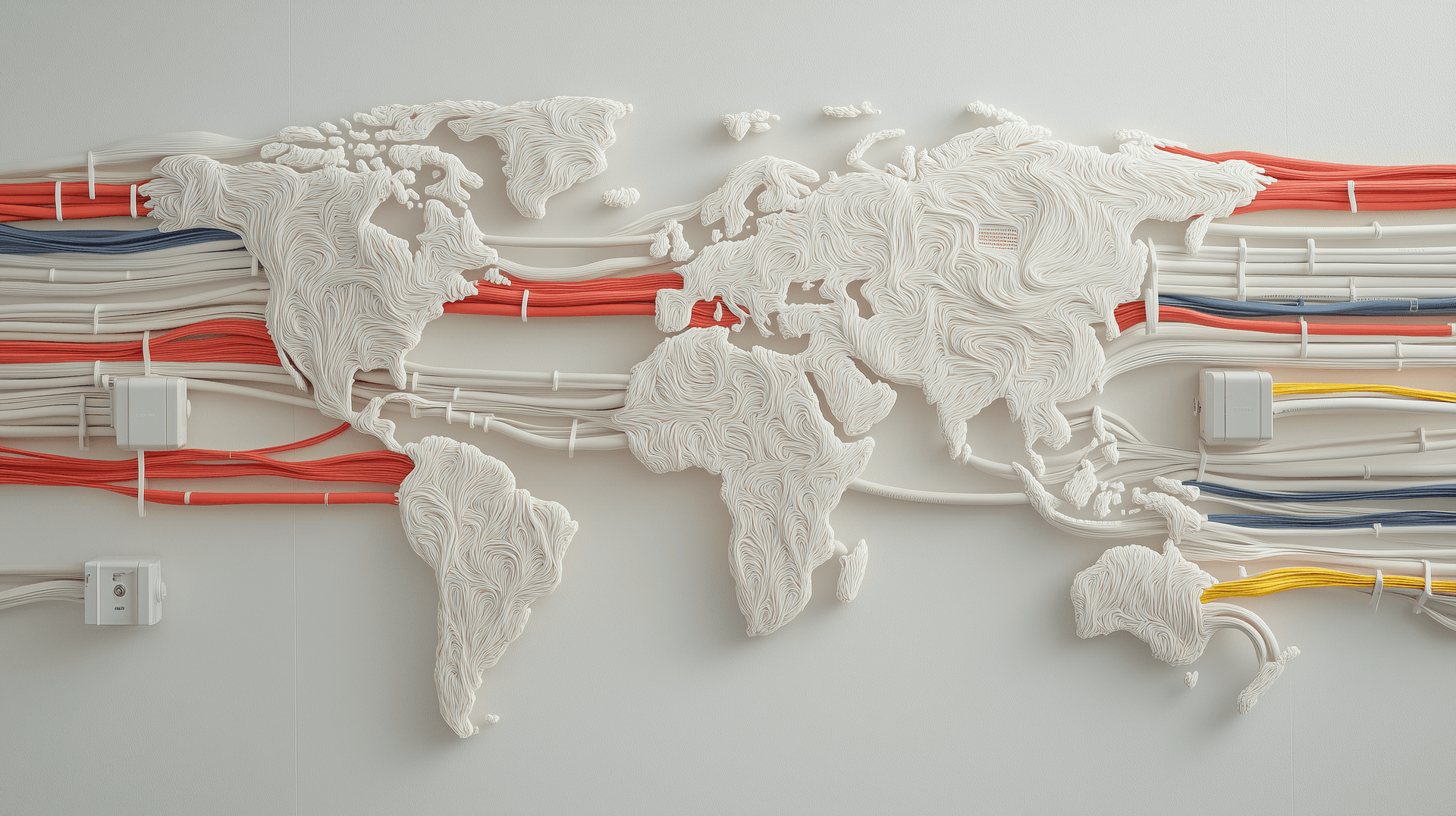 Global streaming video infrastructure: a network of cables transmitting data around the world