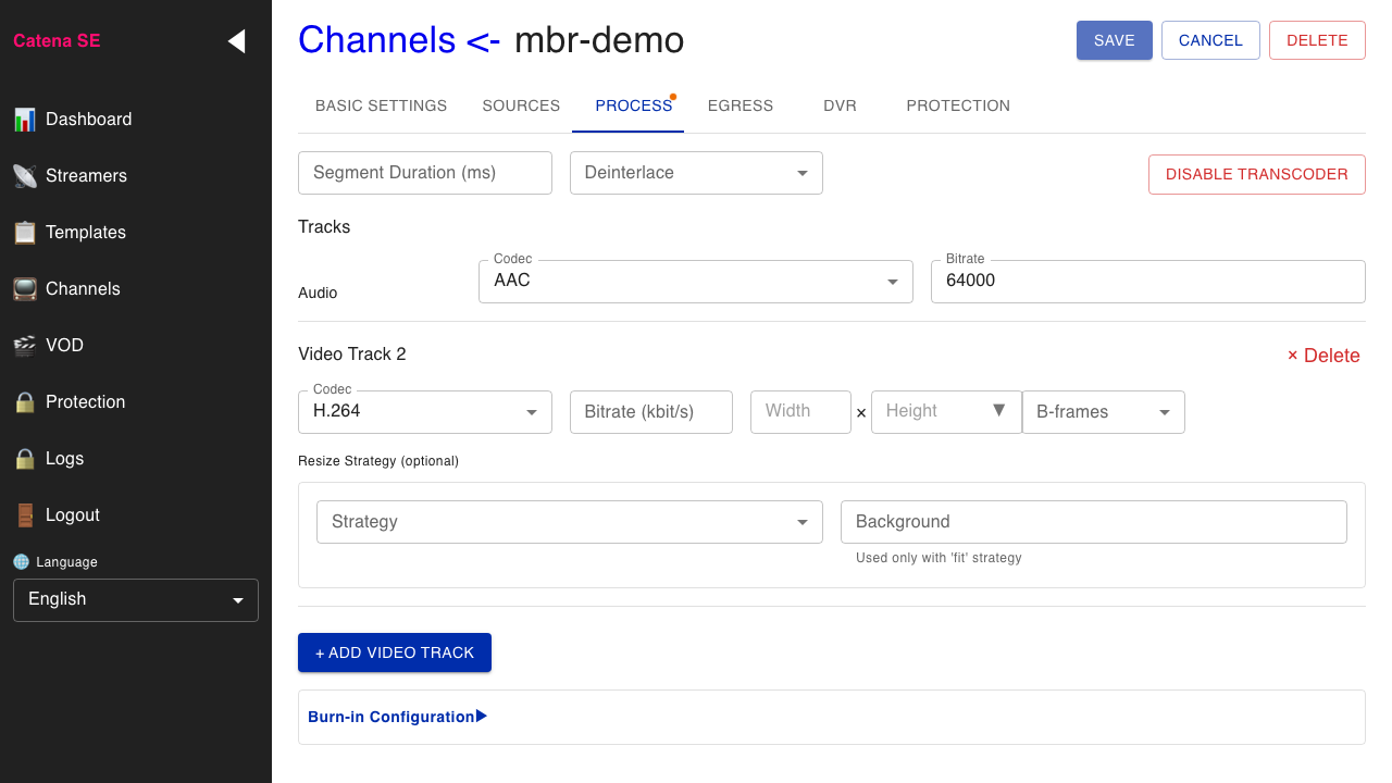 Added video source and profiles