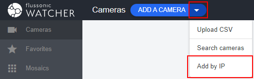 Adding camera by IP
