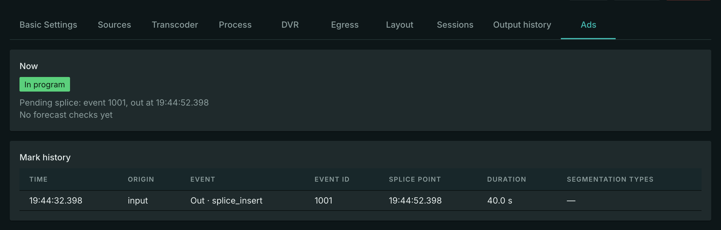 An announcement arrived, the splice is pending