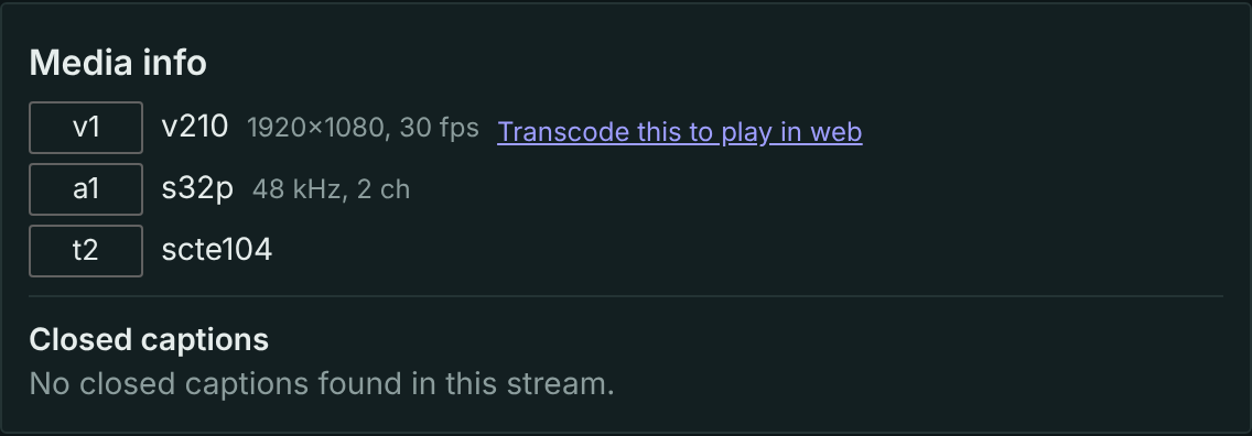 Tracks of a stream fed from SDI