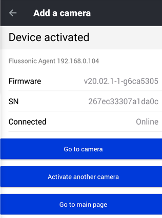 Successful activation