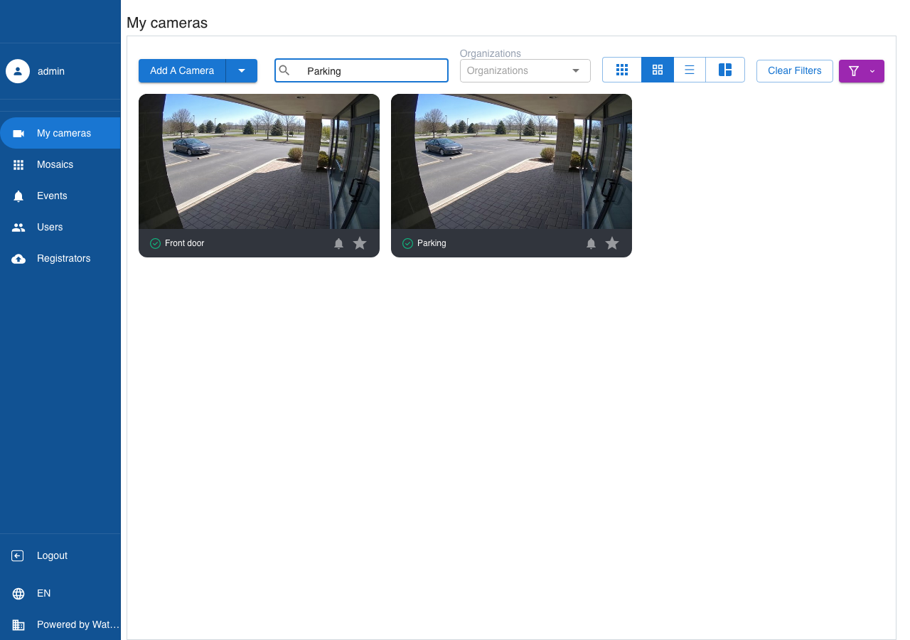Search cameras by title