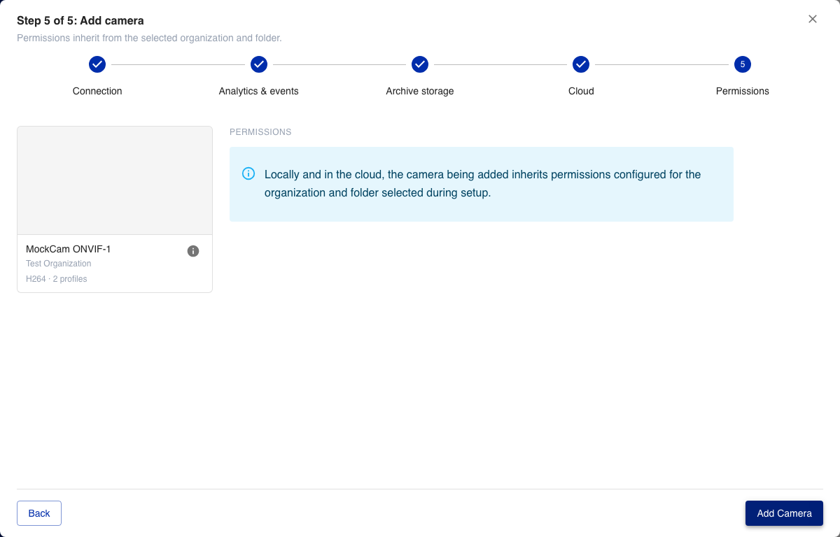 Permissions step