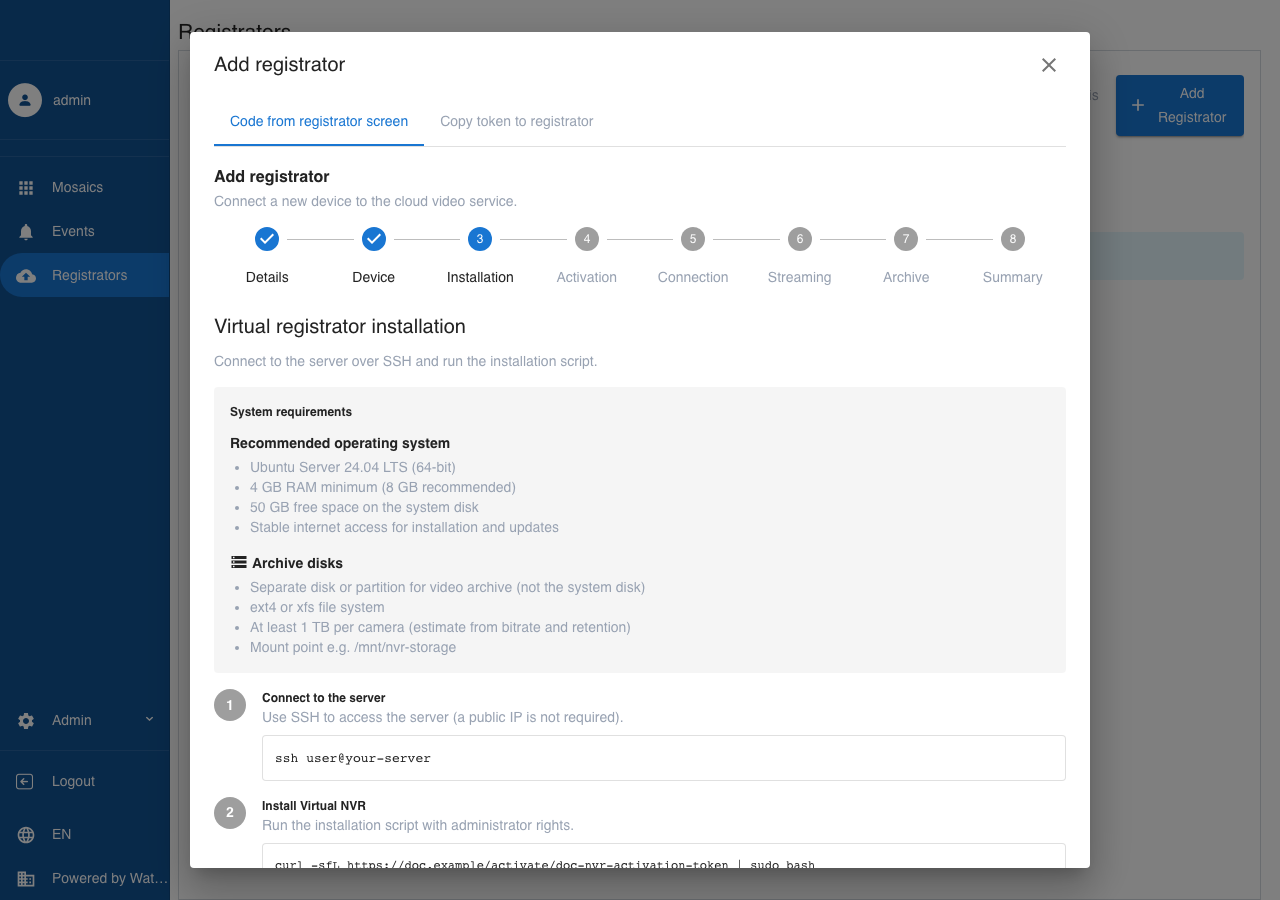 Wizard — activation script