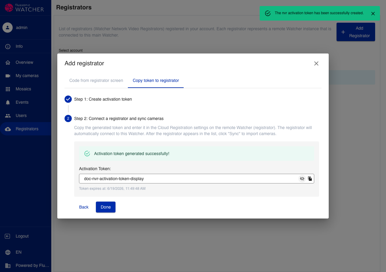 Token — step 2