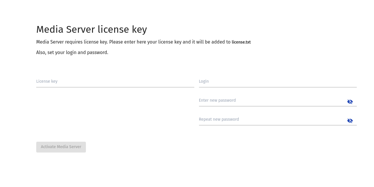 Flussonic start page