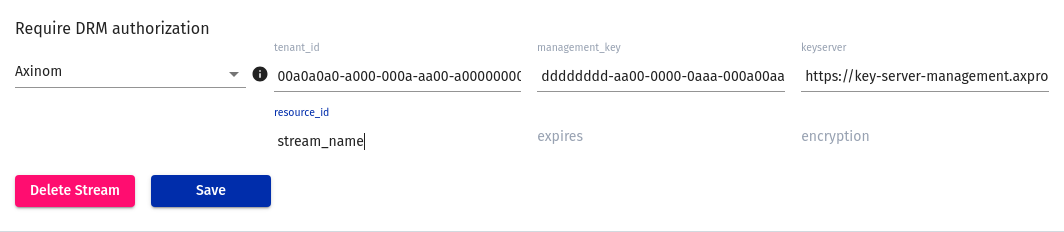 Flussonic drm