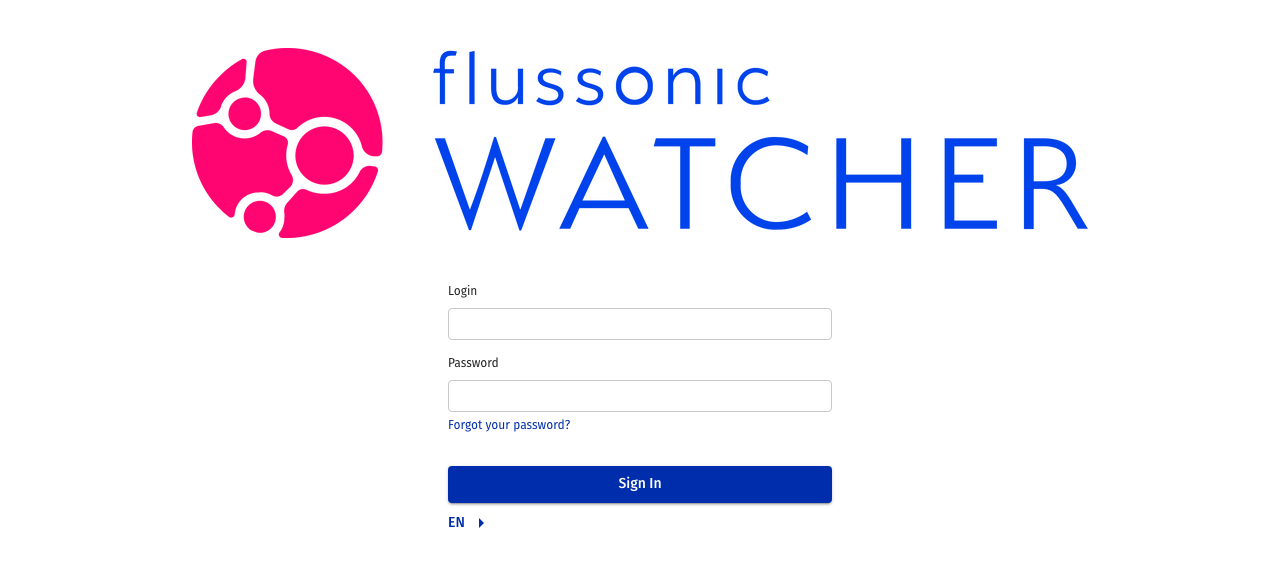 Signing into Watcher web UI