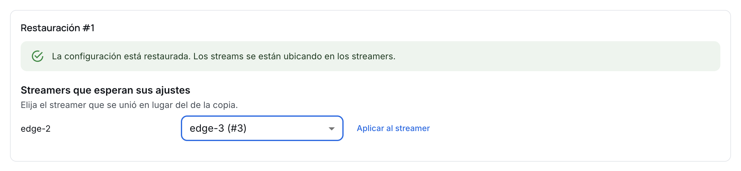Aplicar los ajustes aplazados a un streamer que se ha unido