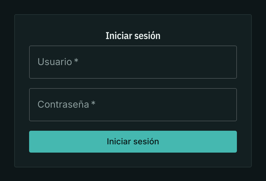 El formulario de inicio de sesión en una máquina recién instalada