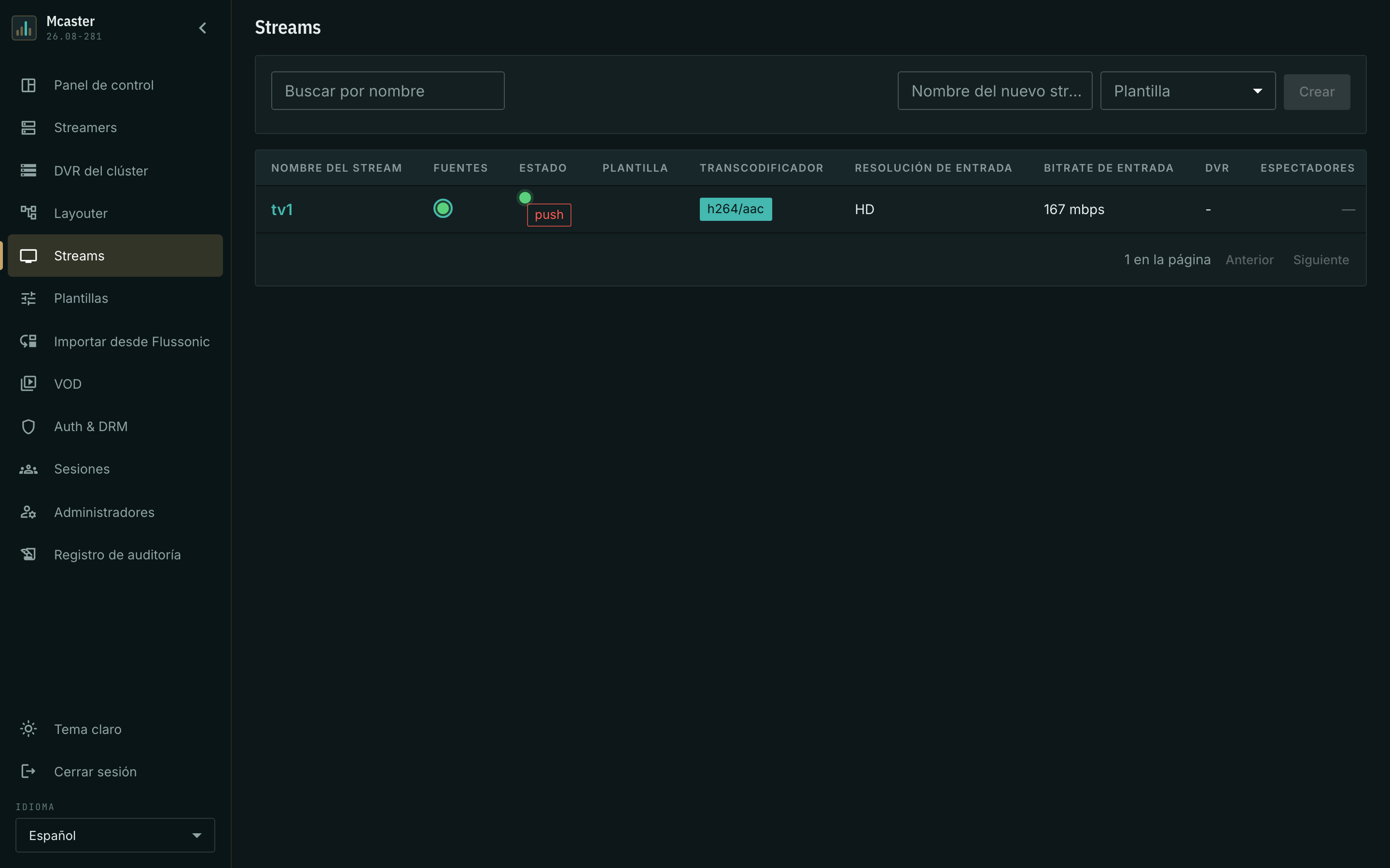 La marca de un destino roto en la lista de streams