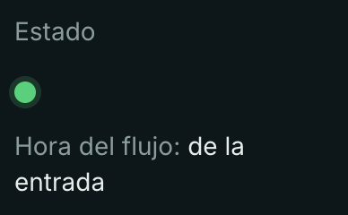 Hora del flujo bajo el estado del stream