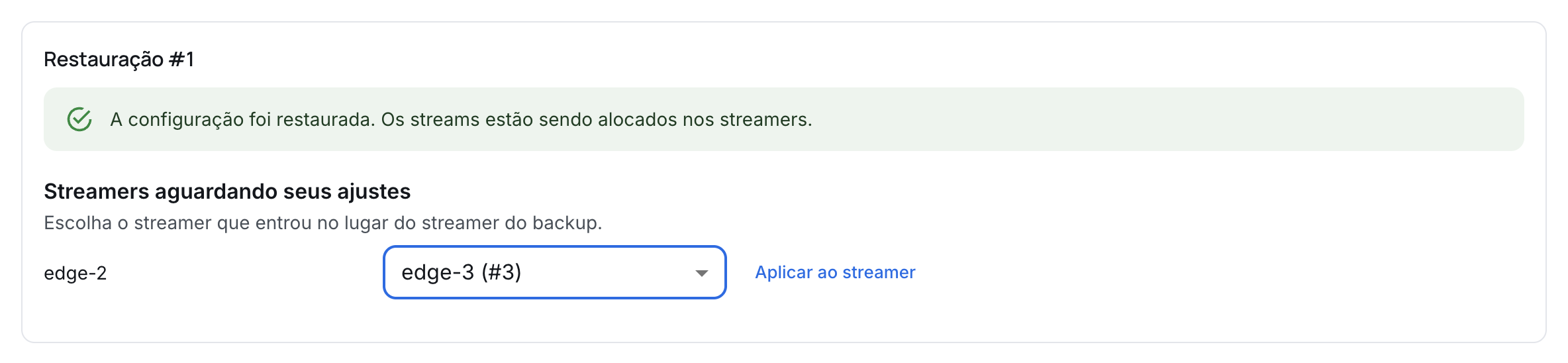 Aplicar os ajustes adiados a um streamer que entrou