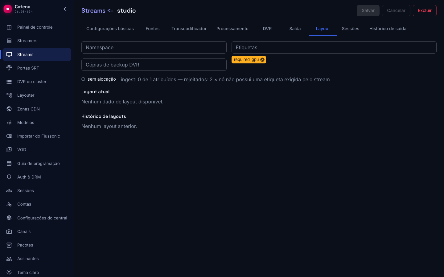 Um stream sem atribuição: o resumo da demanda não atendida com o motivo da recusa