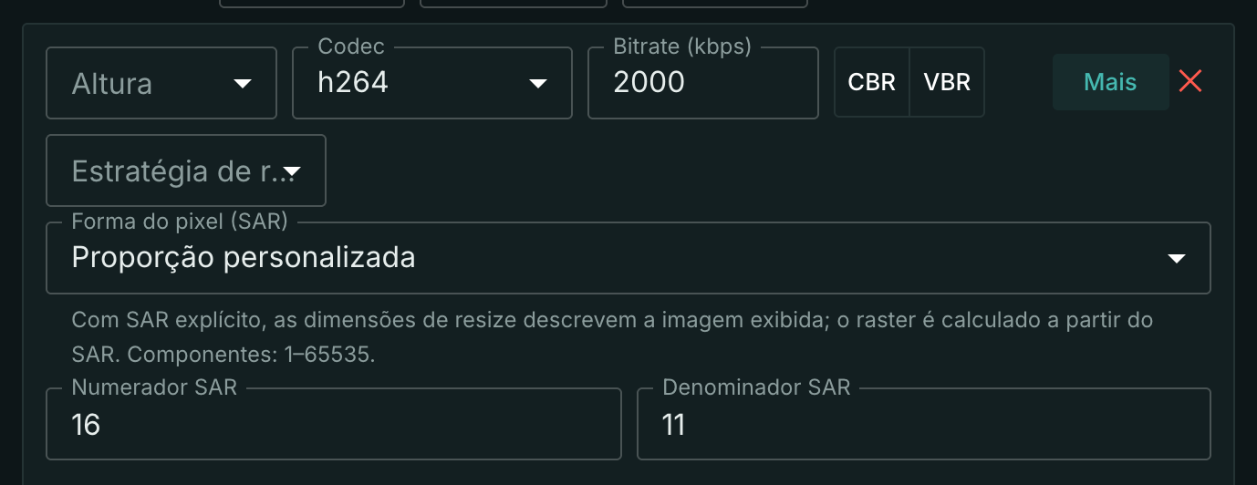 SAR personalizado 16:11