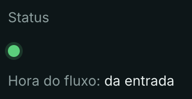 Hora do fluxo sob o status do stream